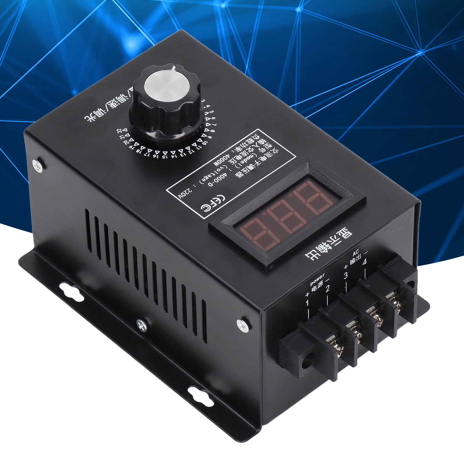 Scr 4000w 220v Ac Drehzahlregler Mit Led-digitalanzeige, Spannungsregler, Hochleistungs-drehzahl- Und Temperaturregelungsschalter.