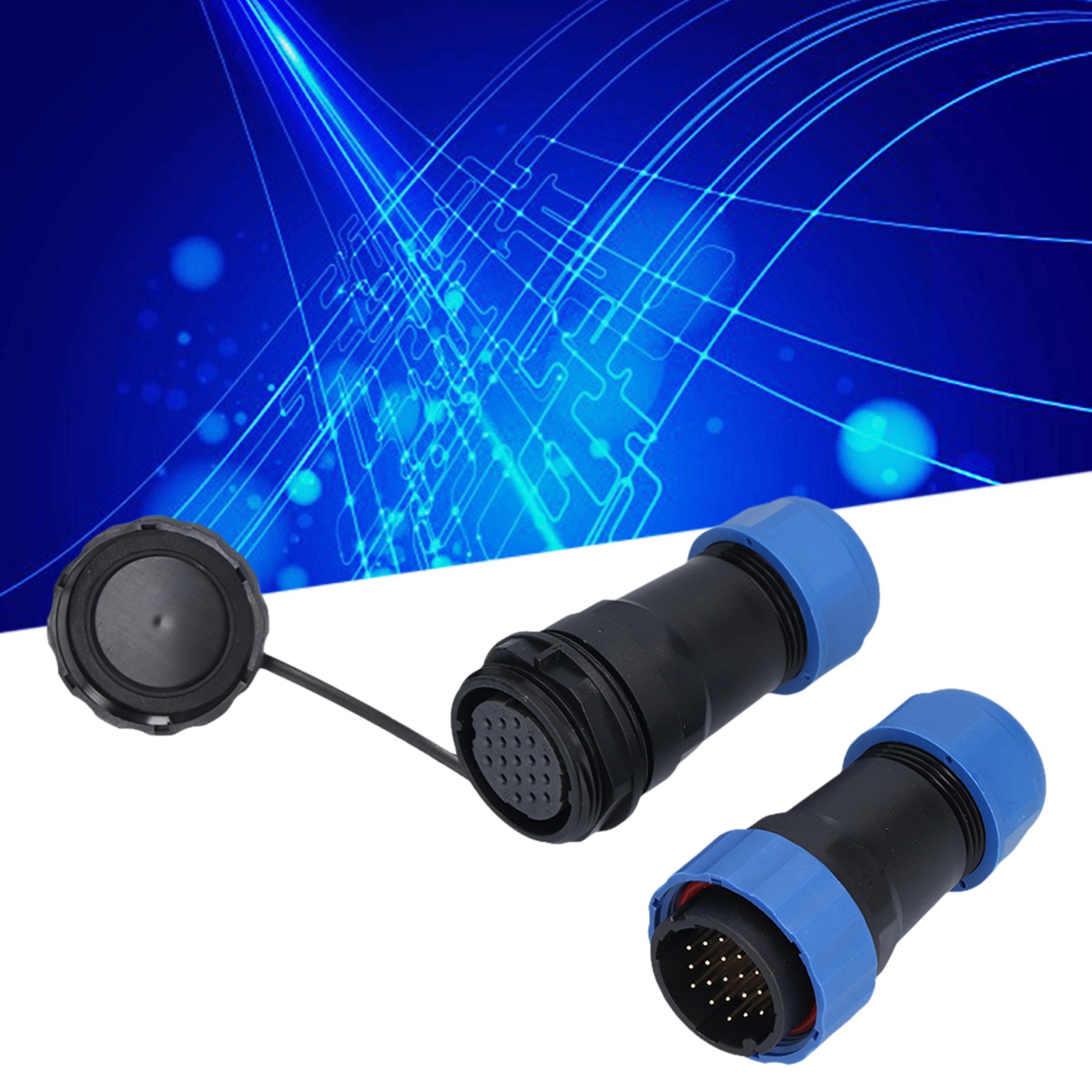 Wasserdichter Luftfahrtstecker Sp28 (ip68), Stecker/buchse, 250 V, 5 A, 19 Pins.