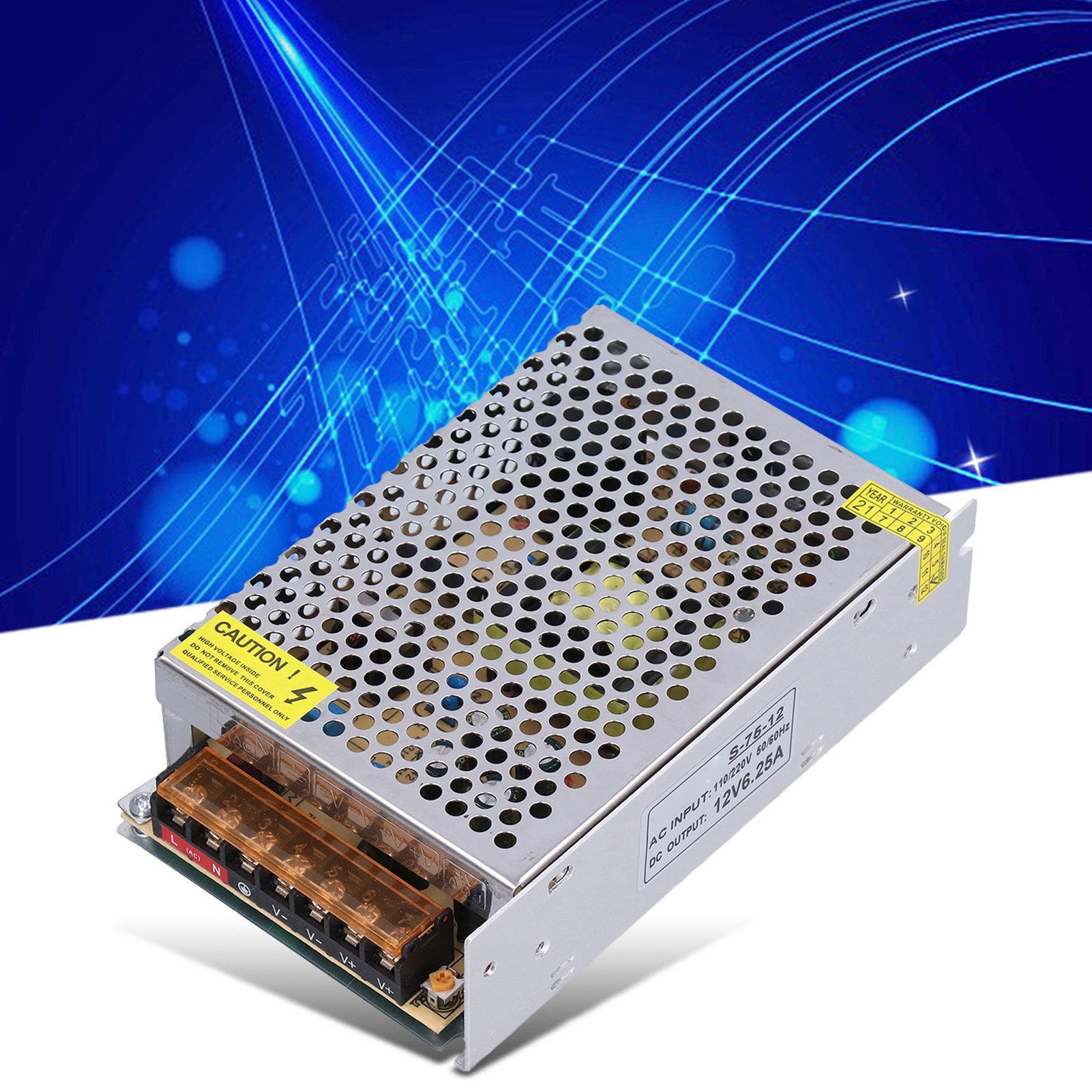 Jyio Led 110-220v Auf 12v/24v 75w Netzteil Für Überwachungskameras (s-75-12)