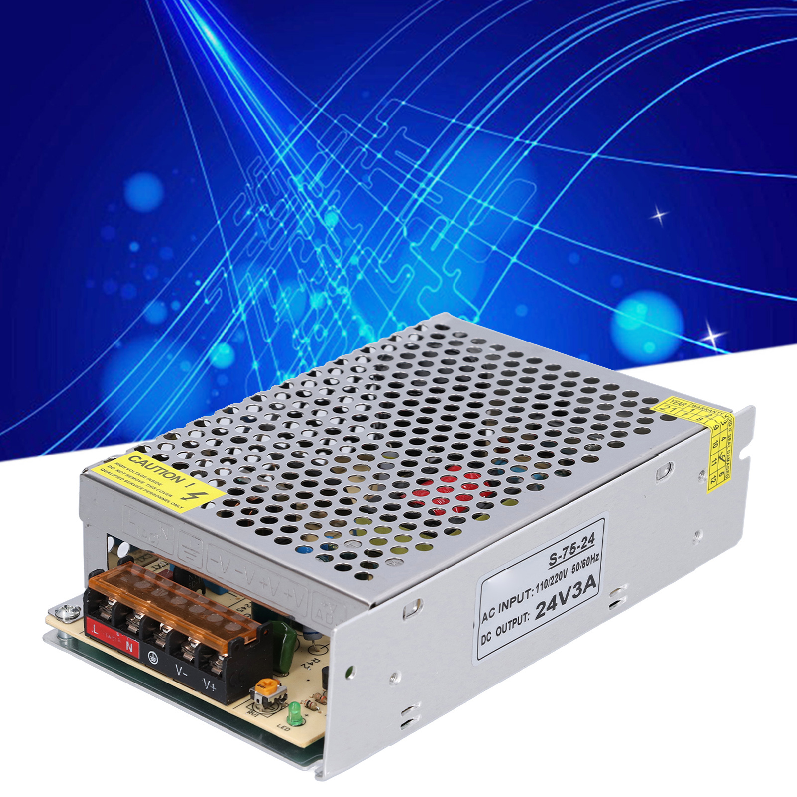Jyio 110–220 V Auf 12 V/24 V Led-netzteil Für Überwachungskameras, 75-w-schaltnetzteil S-75-24