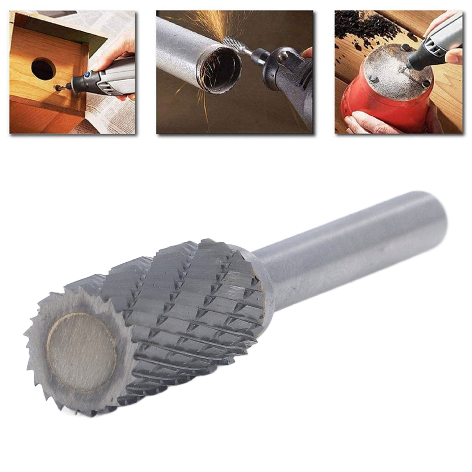 Ax1225 Doppelnut-zylinderfeile Mit Wolframkarbid-schleifkopf, Elektrische Rotationsfeile