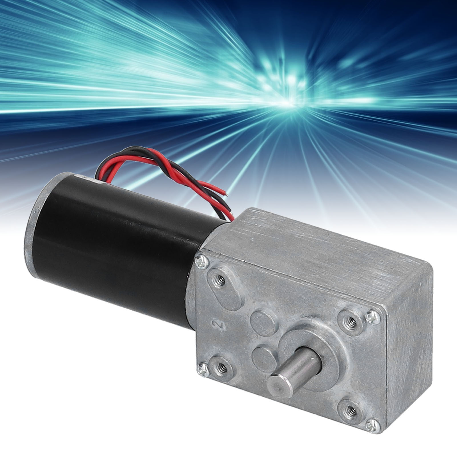 12v Einachsiger, Selbsthemmender, Reversibler Schneckengetriebemotor Mit Kabel, Motor Mit Hohem Drehmomentuntersetzungsverhältnis, Elektrischer Schneckengetriebemotor Mit 80 U/min.