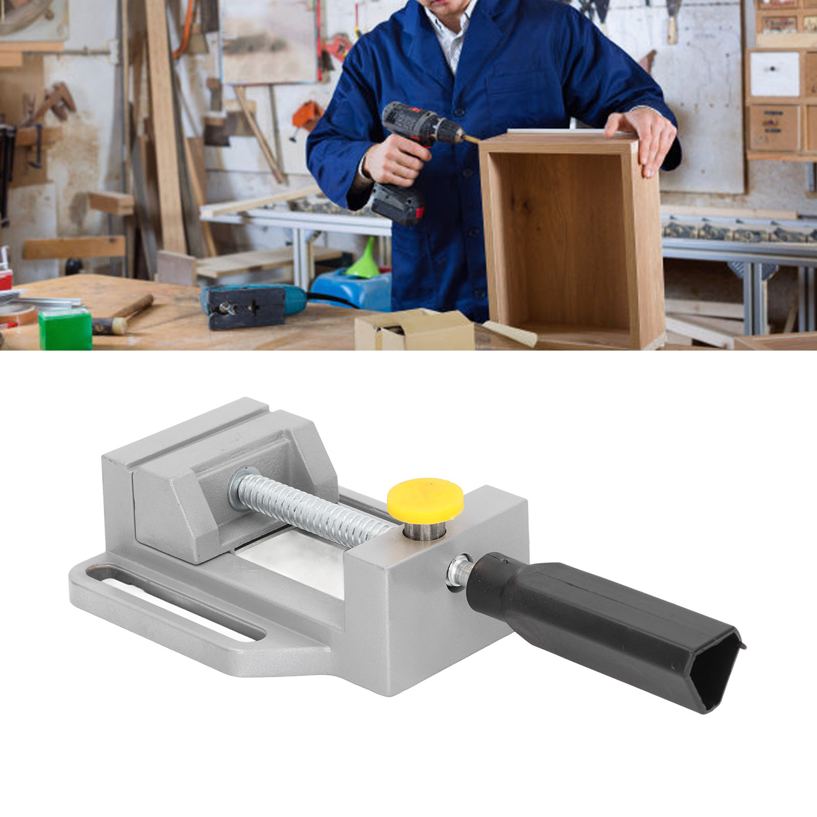 Flachbacken-schraubstock Aus Aluminiumlegierung, Mini-werkbankschraubstock, Mini-schraubstock, Multifunktions-kraftklemme, Bohrmaschinenklemme, Schraubstock Aus Aluminiumlegierung