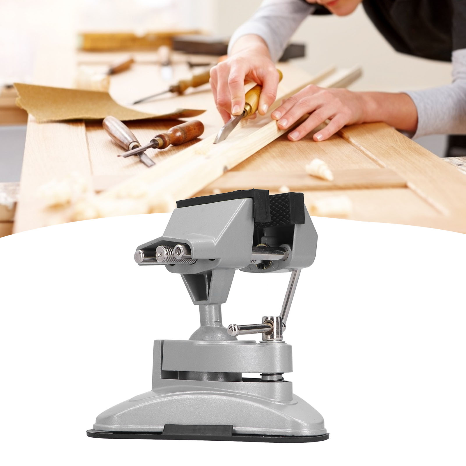 Sk-293 Tisch-schraubstock Aus Aluminiumlegierung, Universal-saugschraubstock, Flachbacken-schraubstock, Kleiner Flachbacken-tisch-schraubstock