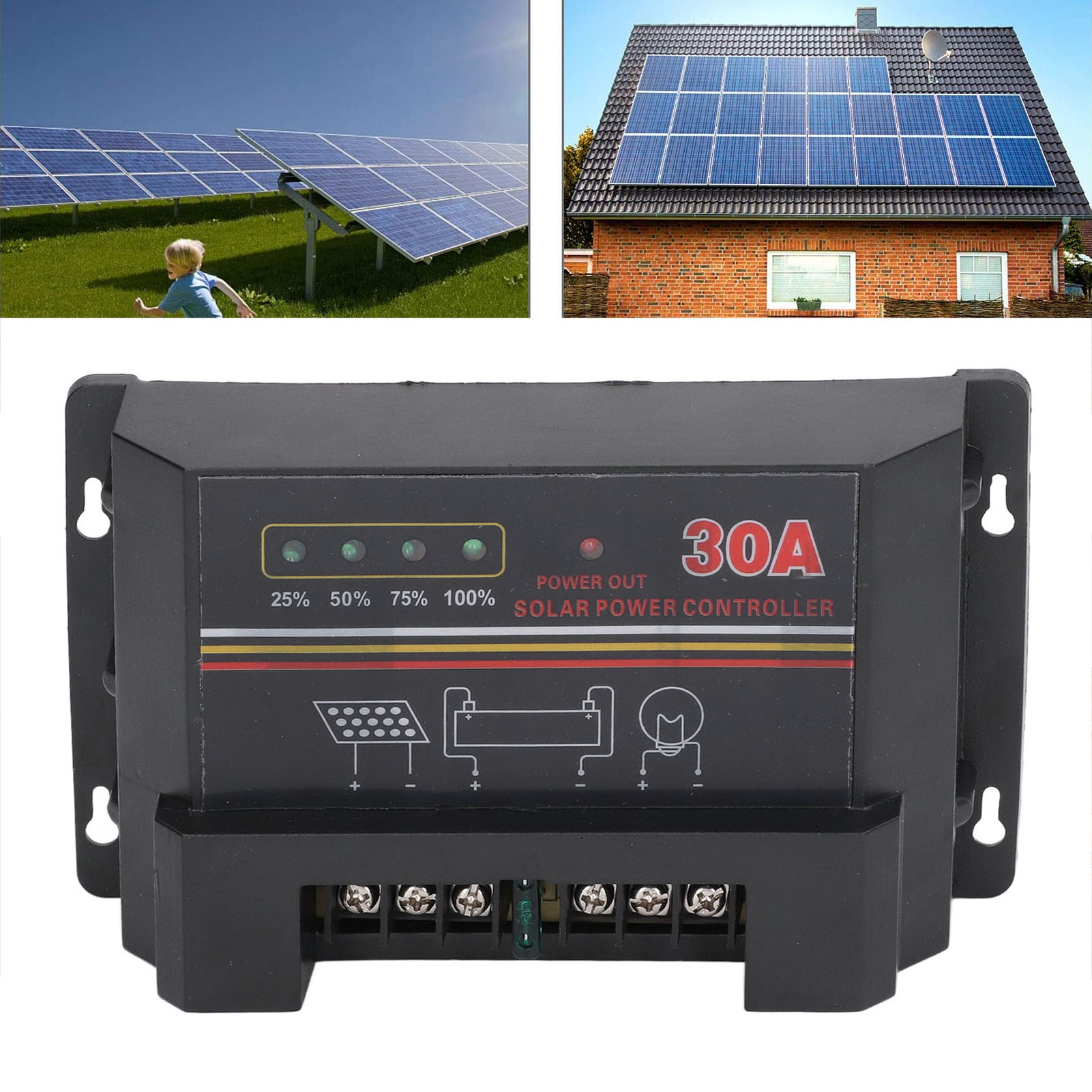 Solarladeregler, Automatischer Solarladeregler, Intelligenter 30a-solarlade-/entladeregler