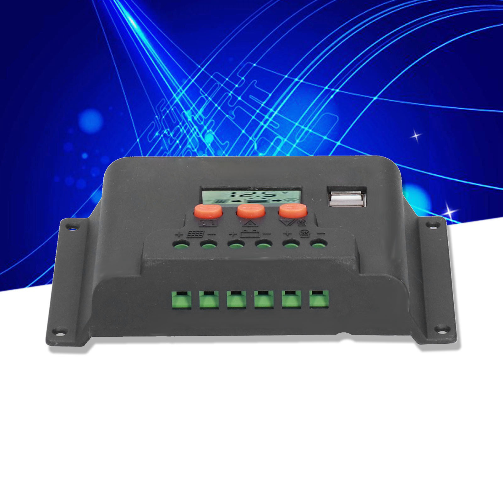 Solarladeregler Mit Lcd-bildschirm, Usb-handyladegerät, 12/24 V, 10 A Straßenbeleuchtungsregler