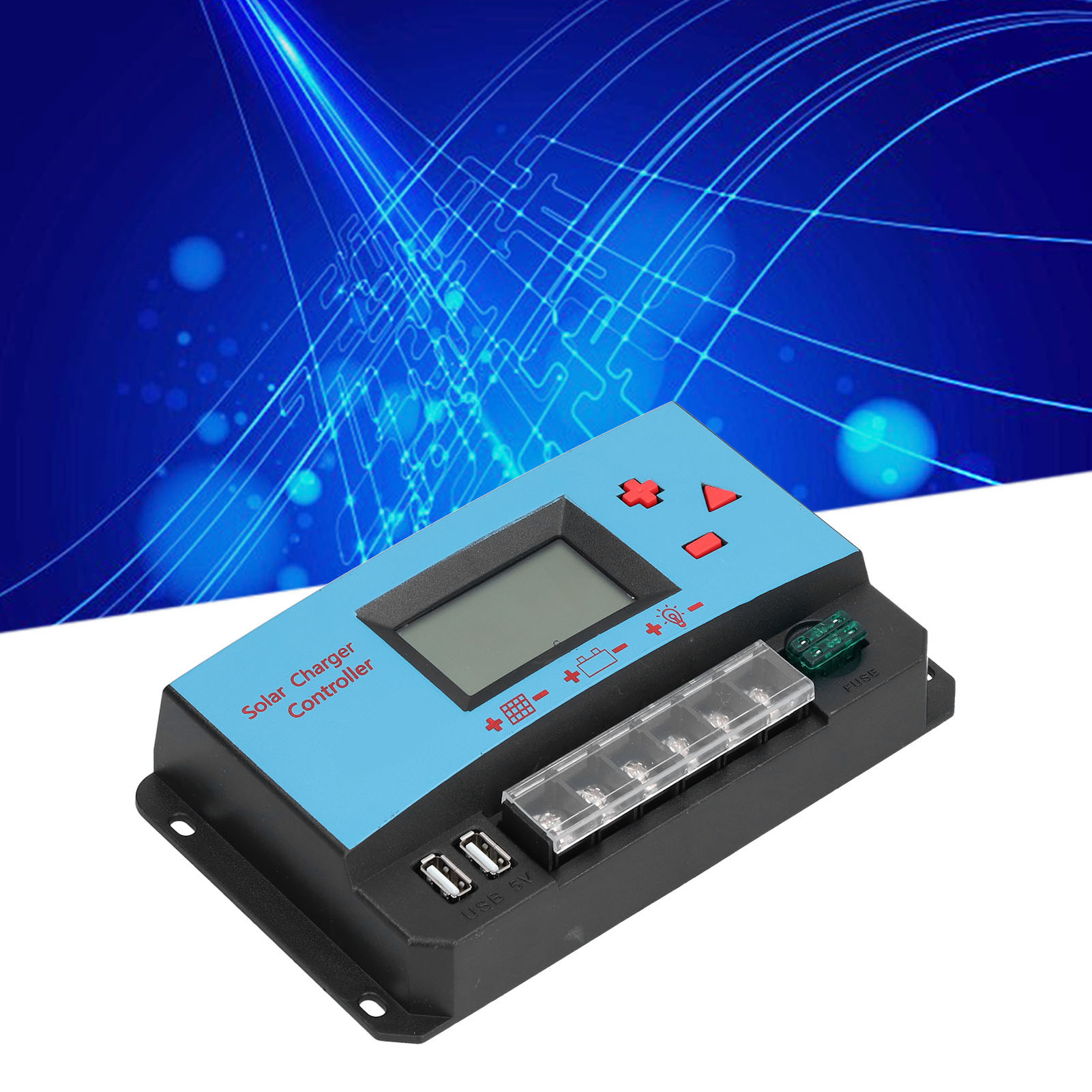 Wasserdichter 30a-solar-laderegler Mit Zwei Usb-anschlüssen Und Lcd-bildschirm