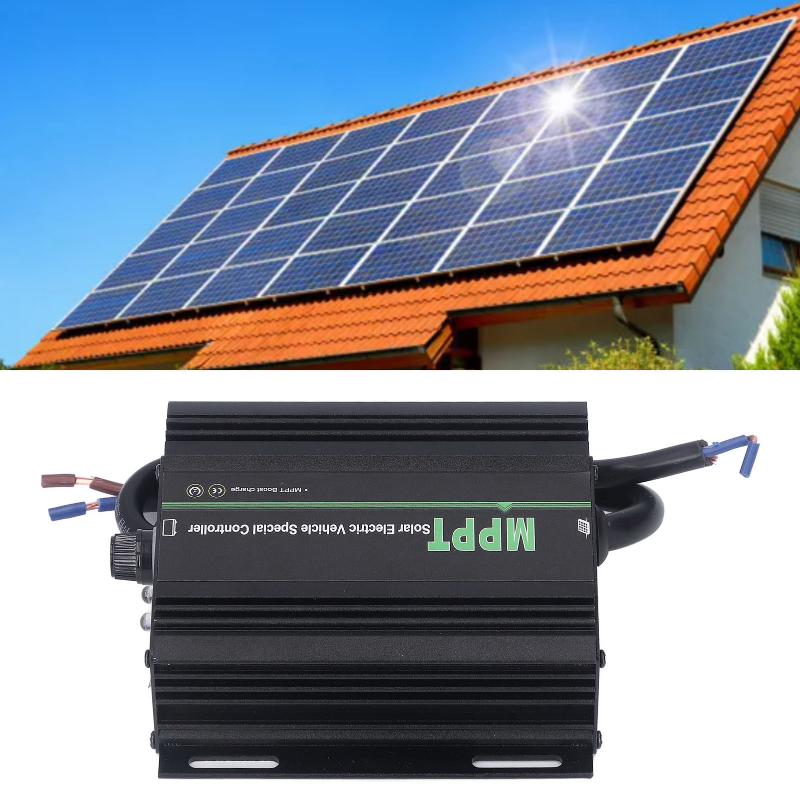 Mppt-solarladeregler Für Elektrofahrzeuge, Laderegler Für Photovoltaik-straßenbeleuchtung, Konstantspannung, Einstellbar, Mit Led-statusanzeige