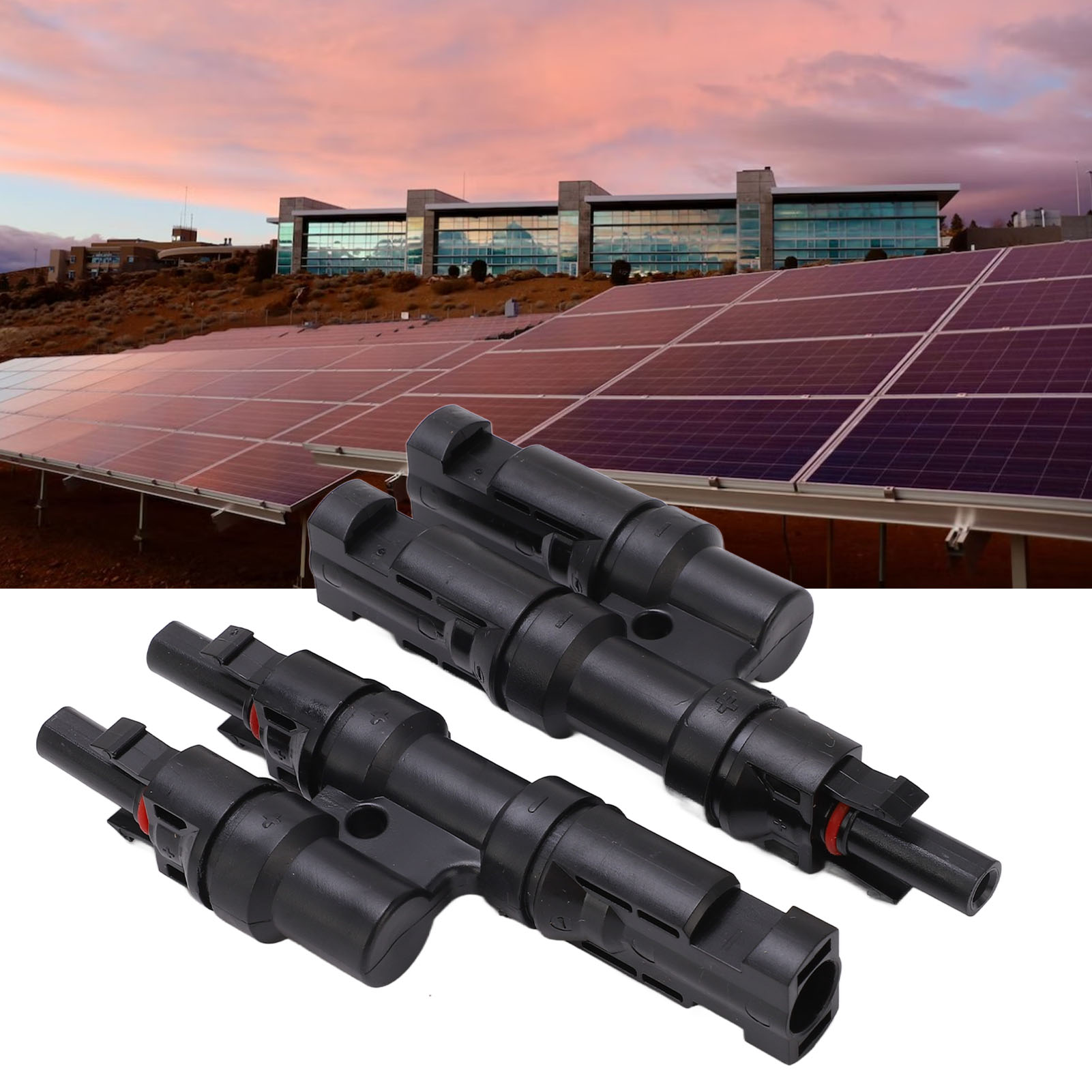2-teiliger Mc4 Photovoltaik-steckverbinder, Parallelstecker Für Solarmodule Mit Speziellem Schlüssel, 1 Stecker Auf 2 Buchsen Und 1 Buchse Auf 2 Stecker, Ip67 Wasser- Und Staubdicht.