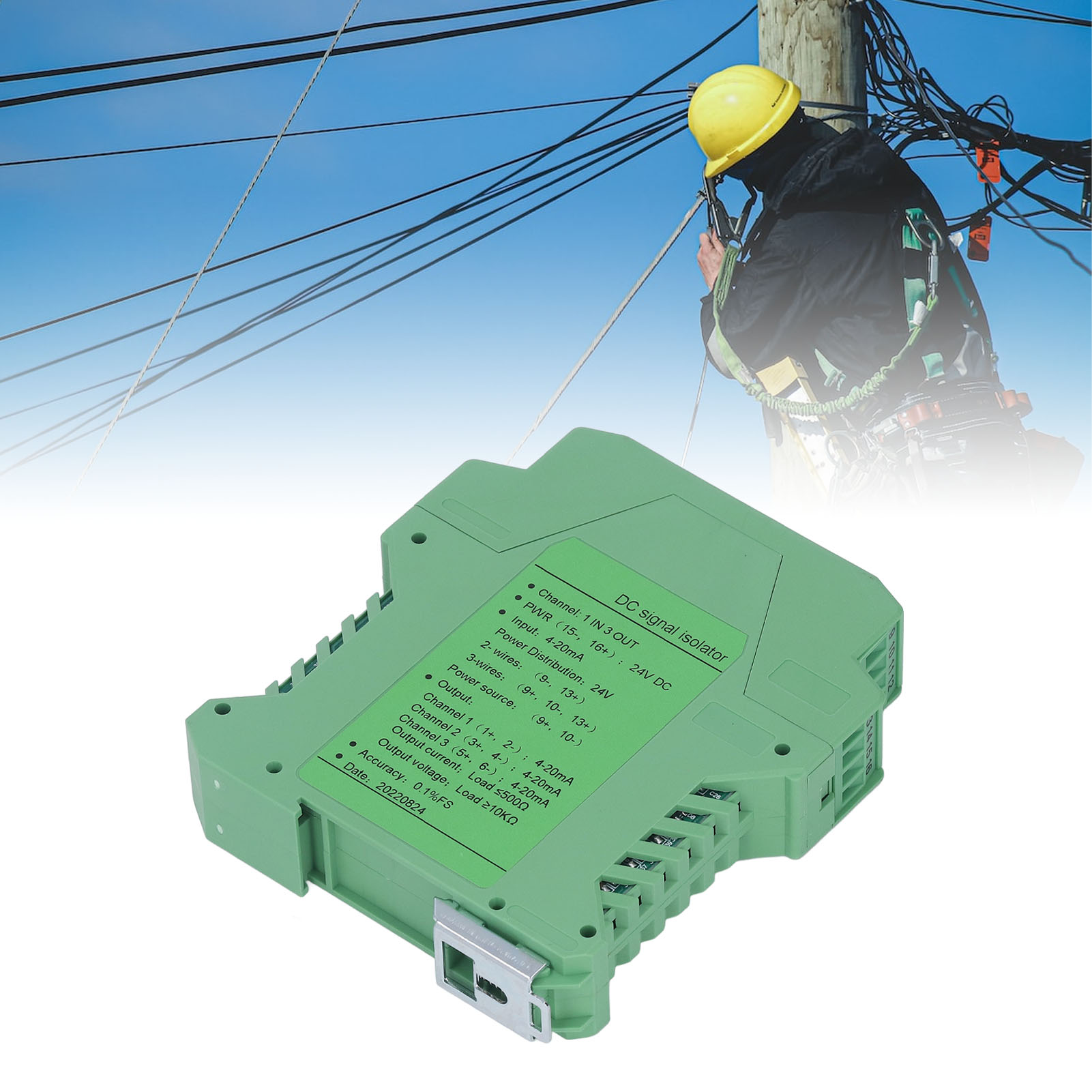24v Dc Signalisolator Für Strom- Und Spannungstransmitter, Sps-erkennung, Ein Eingang Und Drei Ausgänge, 4-20ma.