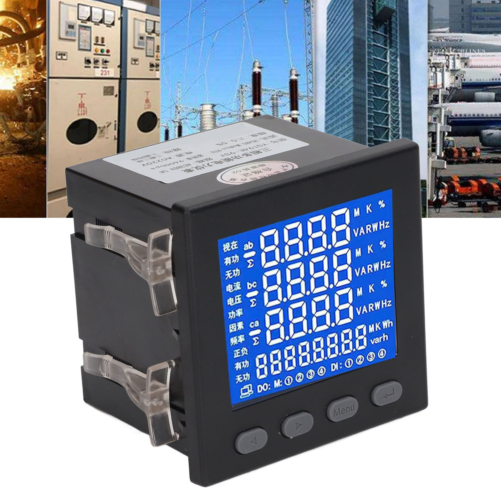 Yg194e-9sy Dreiphasen-lcd-multifunktions-energiezähler Ac220v Eingangsspannung Ac380v Spannungsbereich 5a Strombereich.