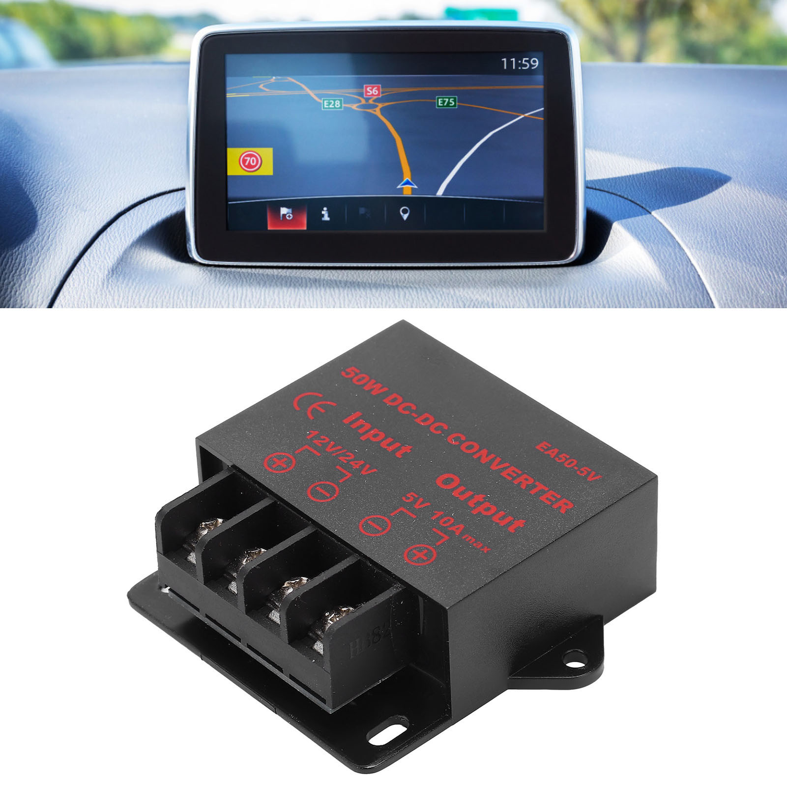 Ea50-5v 12v Auf 5v 10a Netzteil Für Fahrzeugmontierte Led-werbedisplays, 24v Auf 5v Dc-transformator