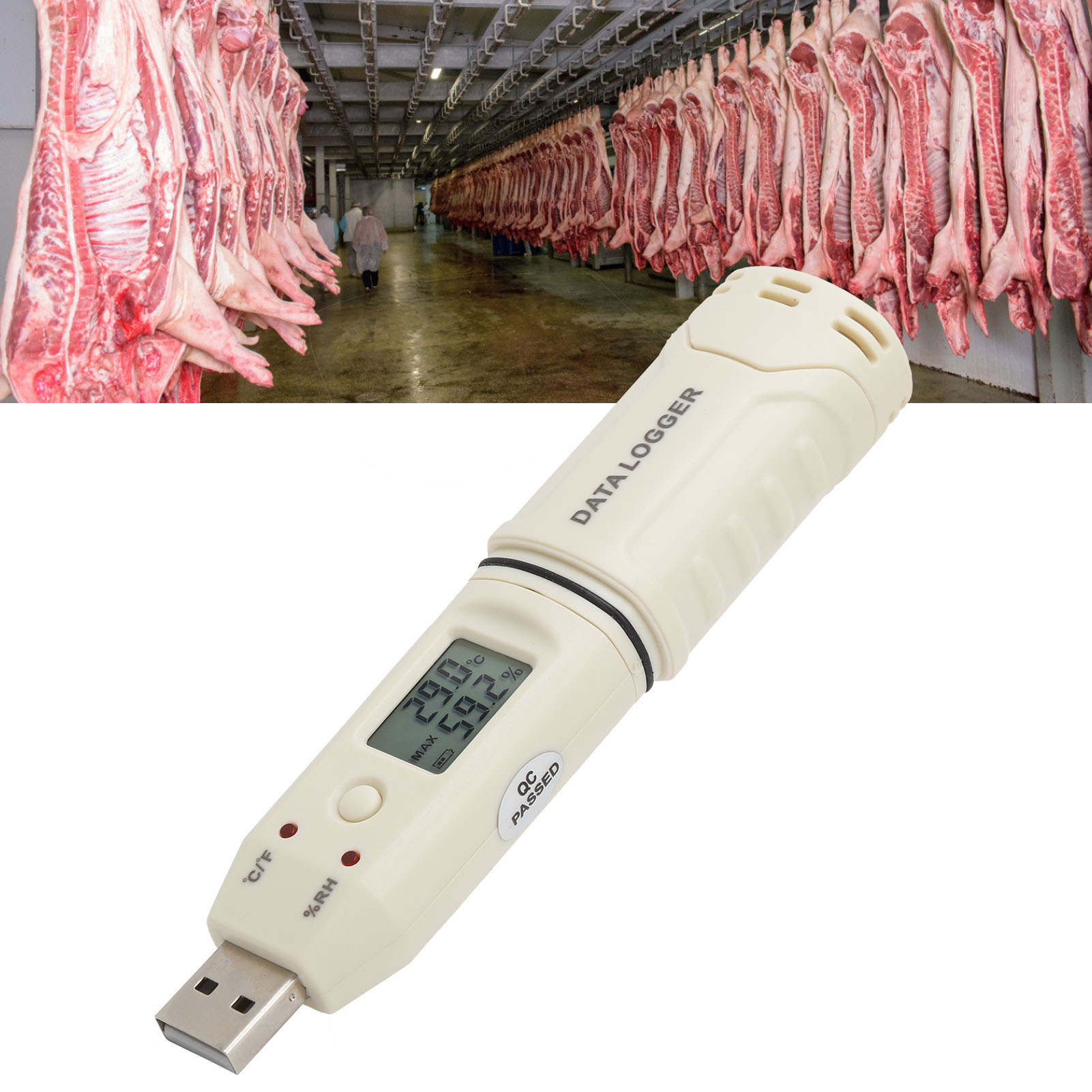 Gm1365 Temperatur- Und Feuchtigkeitsrekorder, Kühlkettenalarm, Thermometer Für Kühlhäuser, Labore Und Landwirtschaftliche Gewächshäuser
