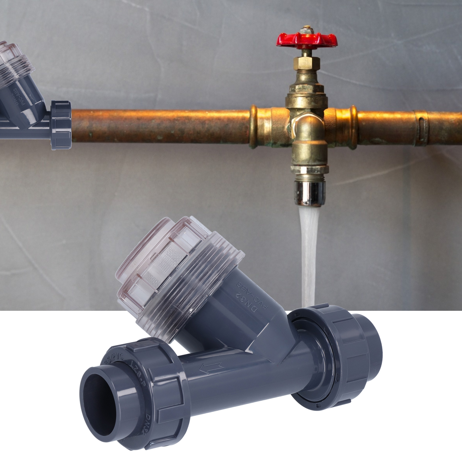 Pvc-rohrfilter, Y-filter, Wasseraufbereitungsfilter, Y-32, Dn32, 40 Mm