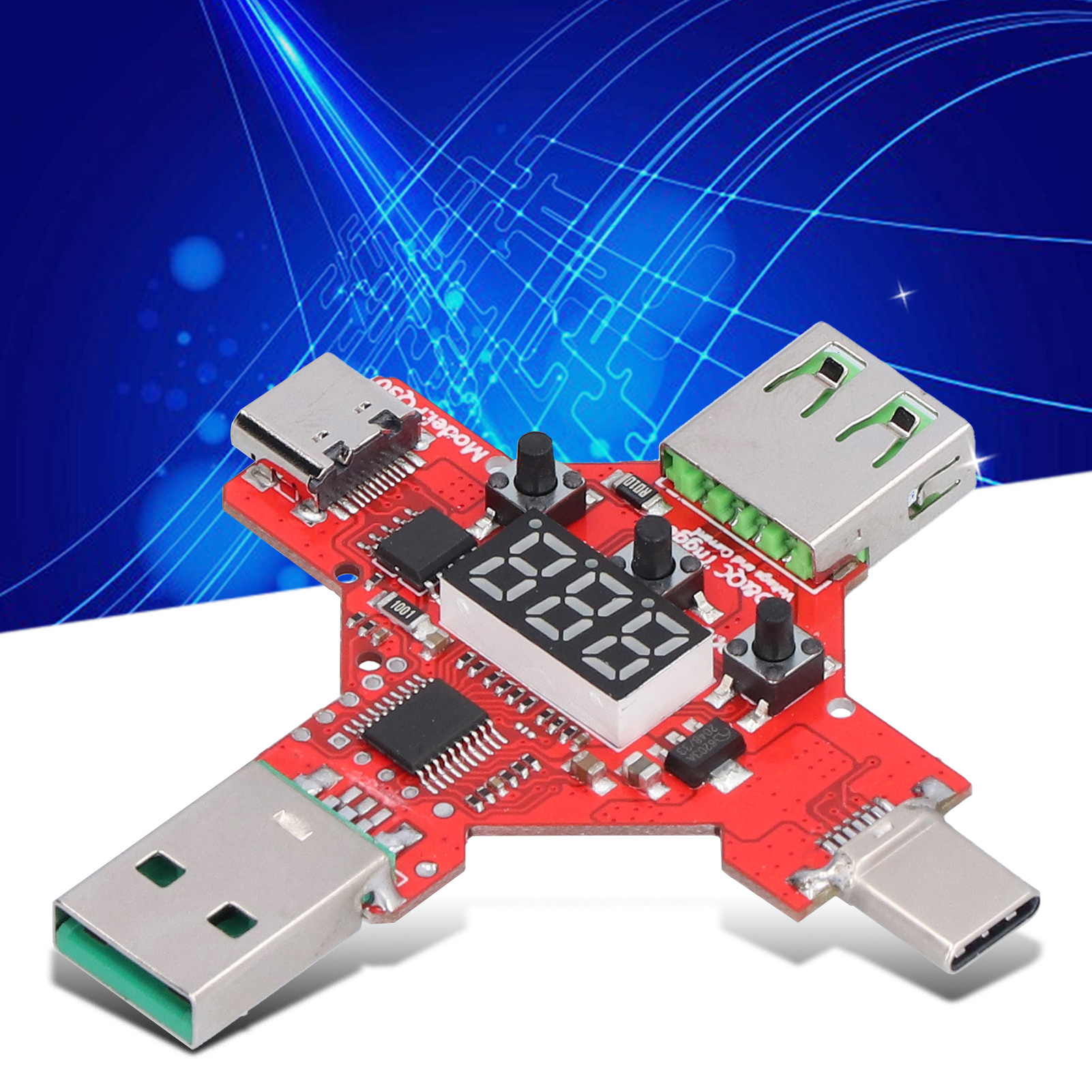 Qualcomm Qc2.0/3.0 Multifunktionales Automatisches Spannungs- Und Strommessgerät Mit Lcd-bildschirm, Dualer Pd- Und Qc-triggerung.