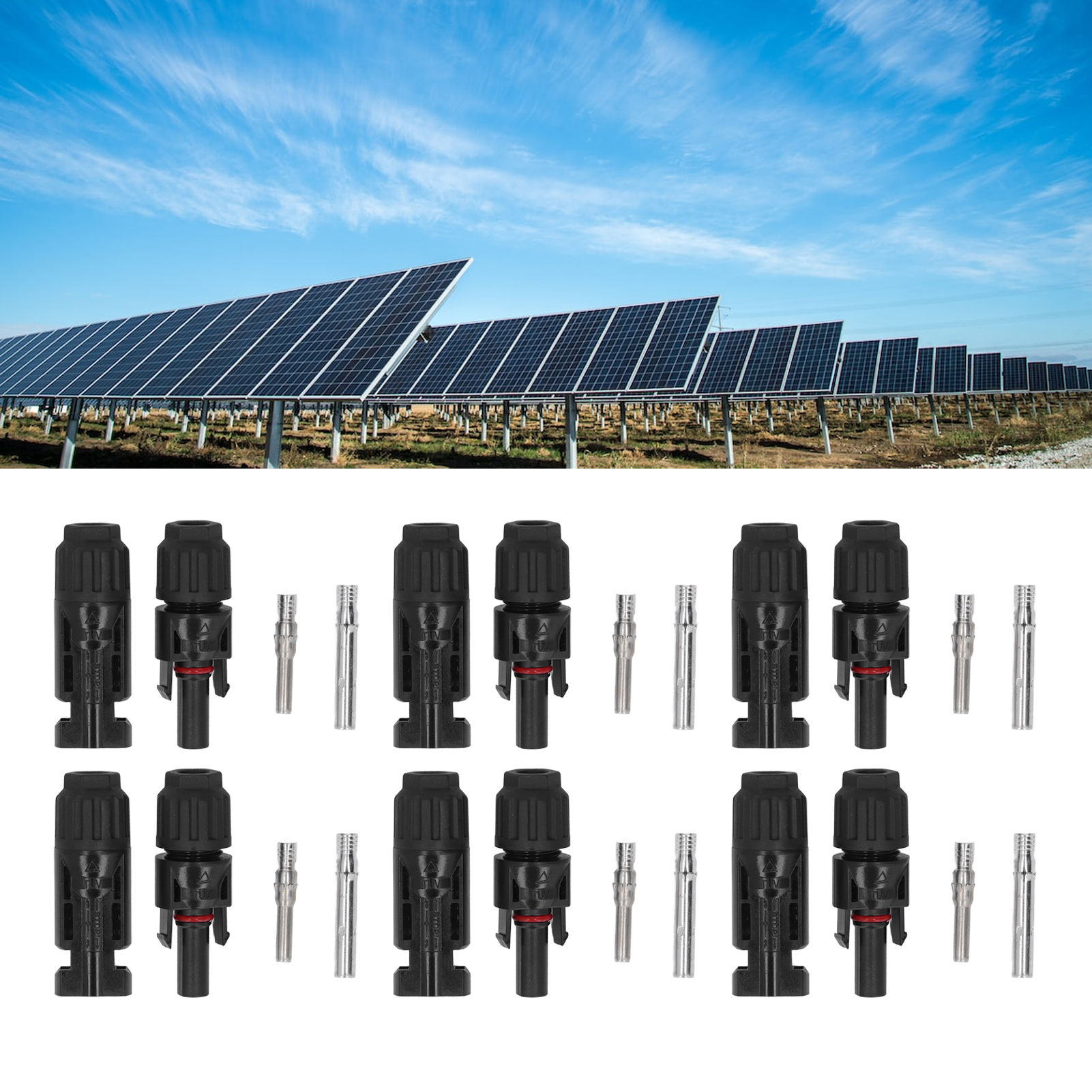 10 Sätze 1000v Photovoltaikkabel Und Mc4 Photovoltaik-steckverbinder