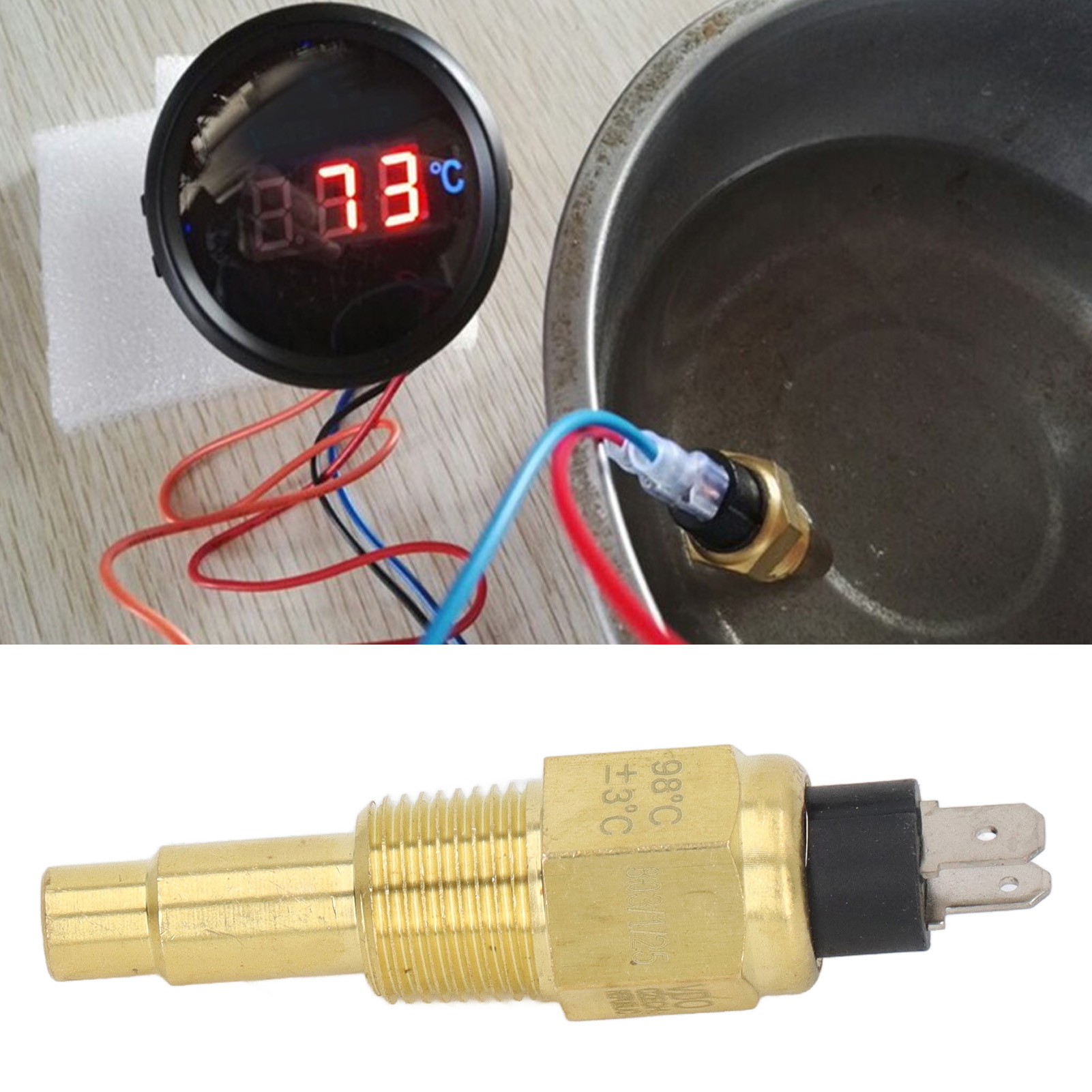 Vdo-gewindewassertemperatursensor Für 6-24v-dieselgeneratoren, Npt3/8-öl- Und Wassertemperatursensor