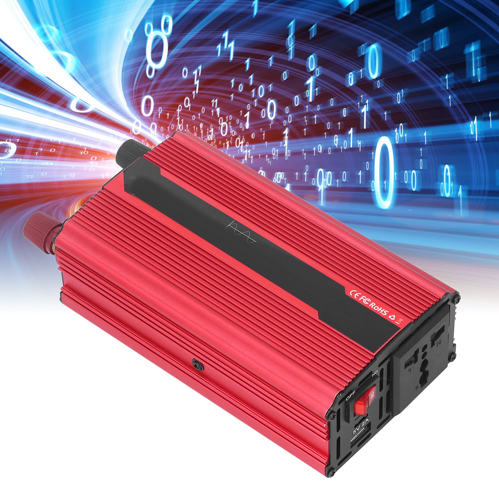 1000-w-solarwechselrichter (rot) Für Autos, 12 V Dc Auf 110 V Ac