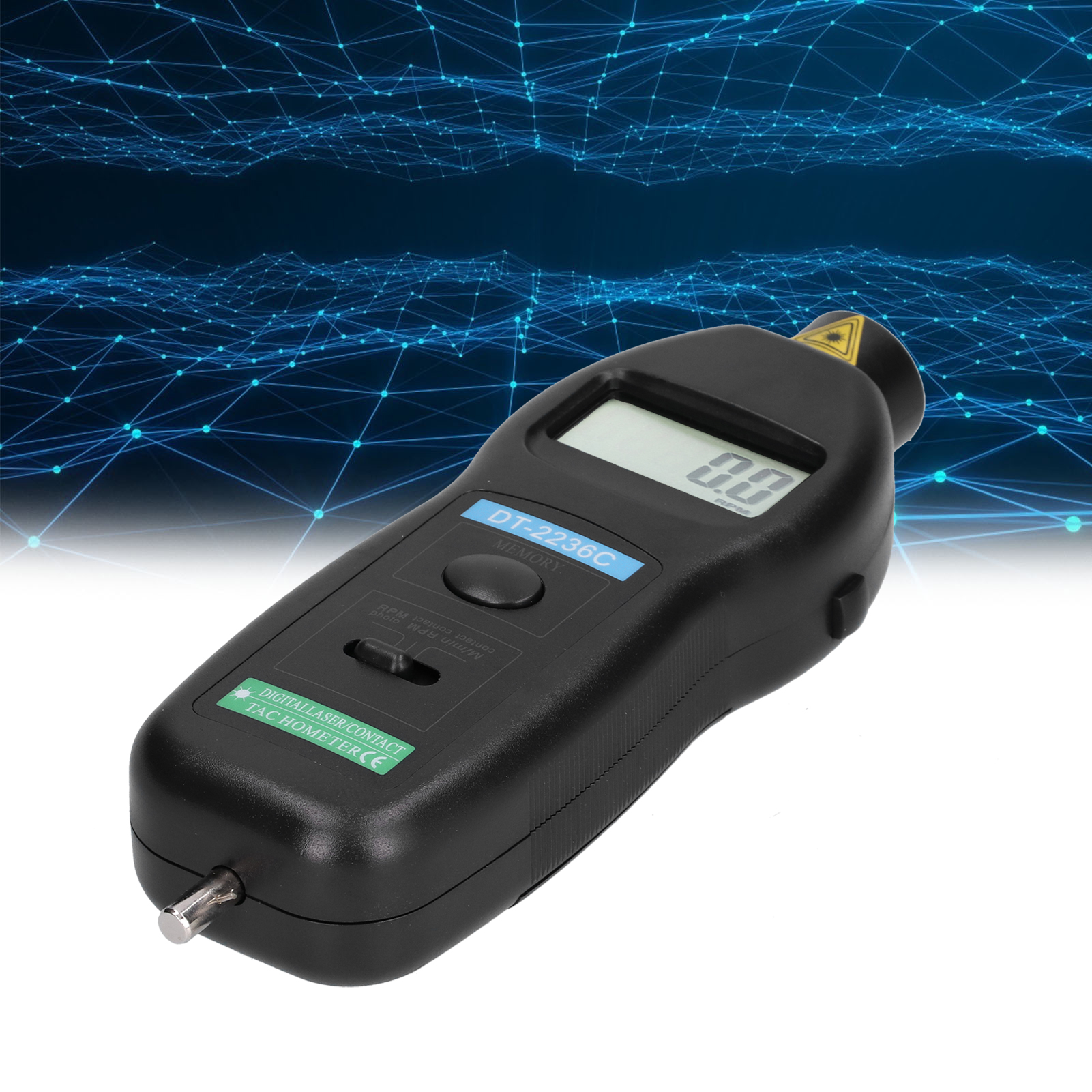 Dt2236c Infrarot-laser-drehzahlmesser/geschwindigkeitsanzeiger (kontakt-/berührungsloser Typ)