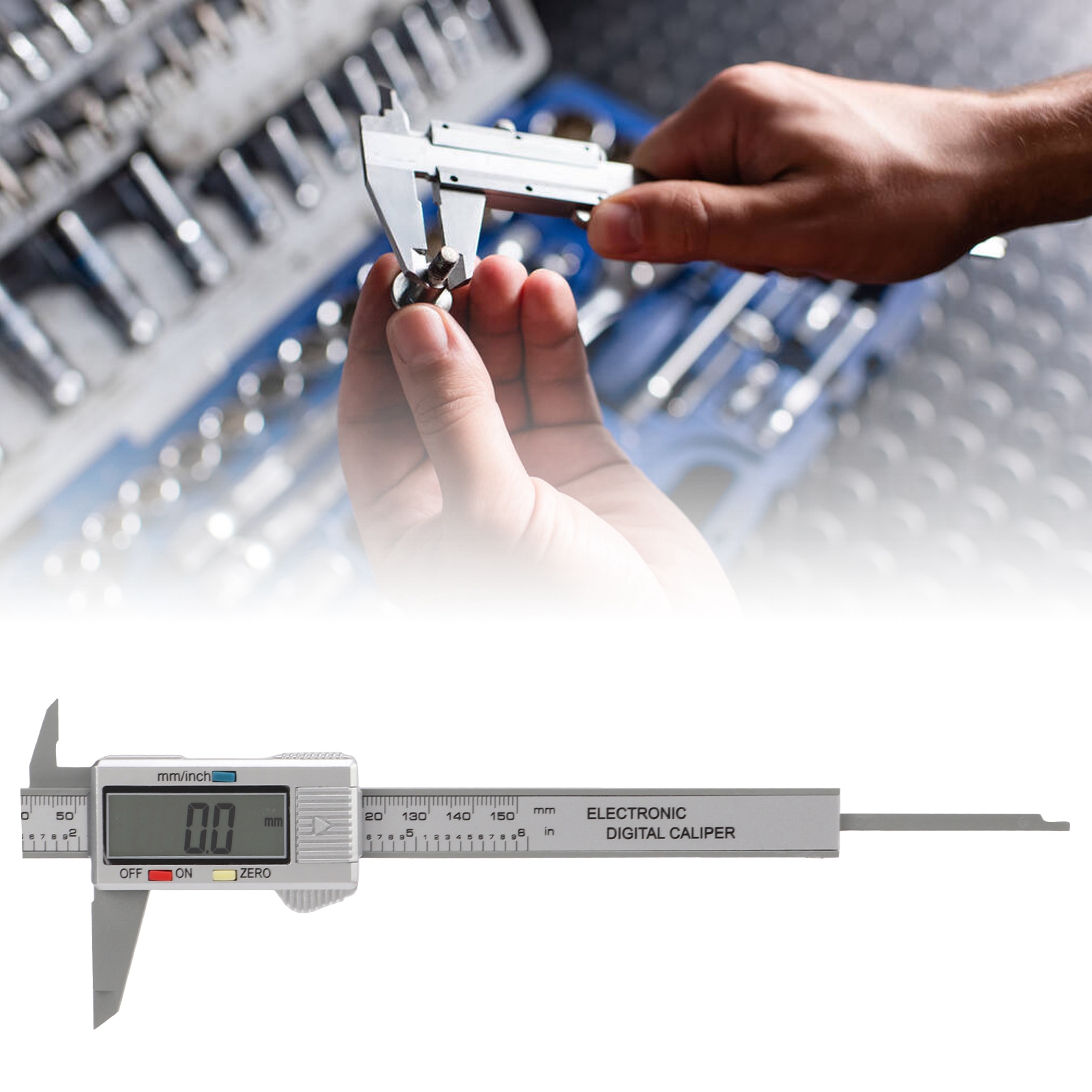 Elektronischer Digitaler Messschieber, Digitaler Messschieber Komplett Aus Kunststoff.