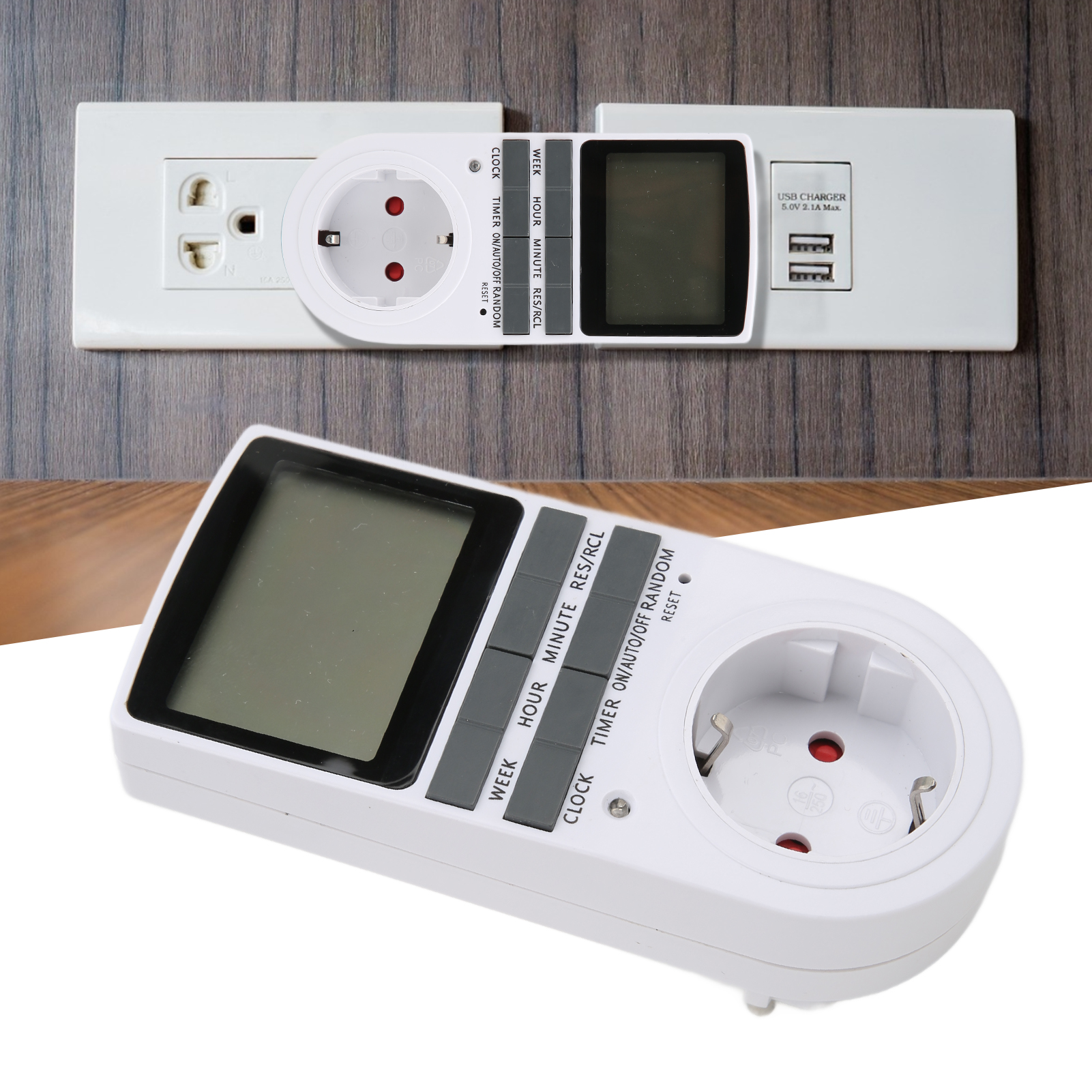 Dt01 Steckdosen-zeitschaltuhr Mit Automatischer Abschaltfunktion Für Haushaltsgeräte