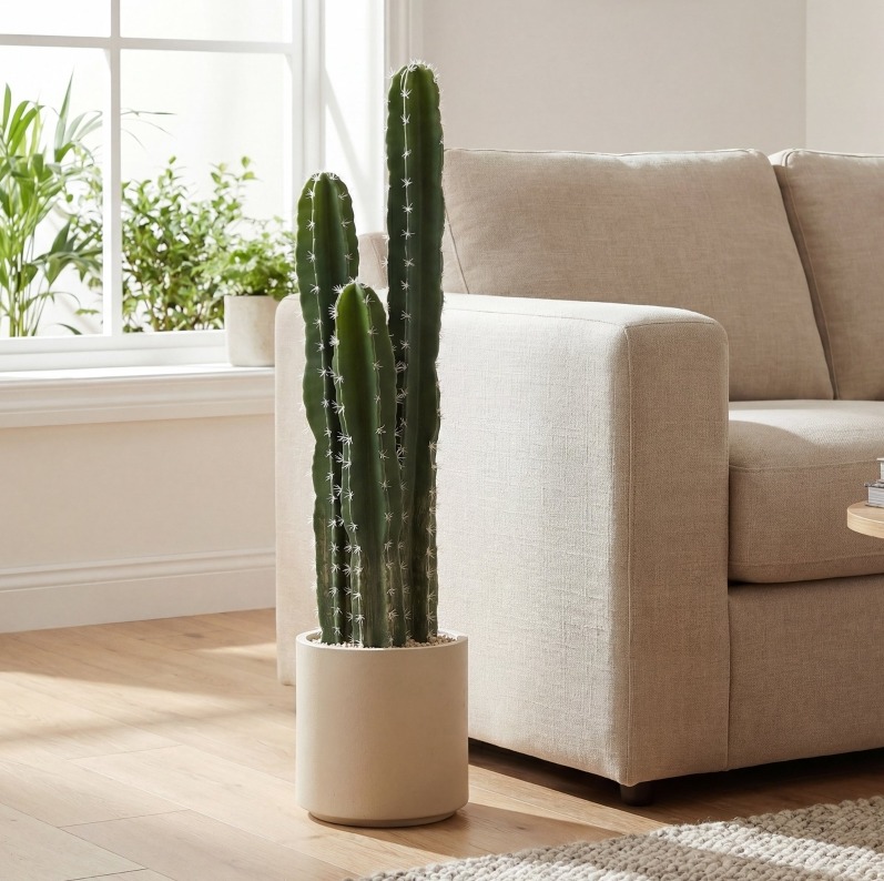 Künstliche Kaktuspflanze 95 Cm Mit Topf, Grün Havrya