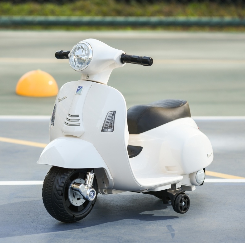 Elektrisches Kinder-motorrad Vespa 18–36 Monate, 3 Km/h, Led, Sound, Weiß Havrya
