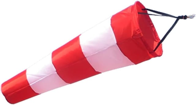 Windsack 150 Cm Lang, Wasserdichte Wetterfahne, Rot-weiß, Windrichtungstasche, Windmessung, Warnfahne Aus Oxford-stoff, Reißfest