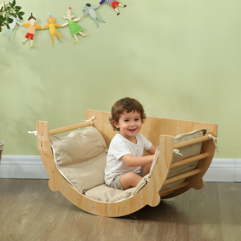 Meubliv Kletterbogen 90x52x50 Cm Natur – Multifunktional 4-in-1, Ohne Matratze