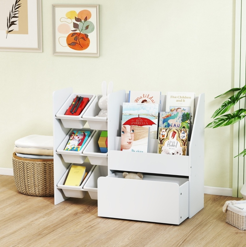 Meubliv Kinderregal 100 X 30 X 80 Cm Weiß – Aufbewahrung Mit Boxen, Ohne Matratze
