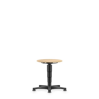 Drehhocker Bodengleiter Buche natur Sitz-H.450-650mm HO BIMOS