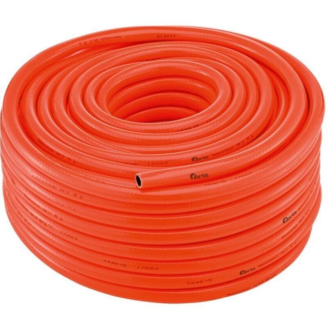 Sicherheitswasserschlauch PVC leuchtorange 19 x 3,25 mm, 25 m Fortis