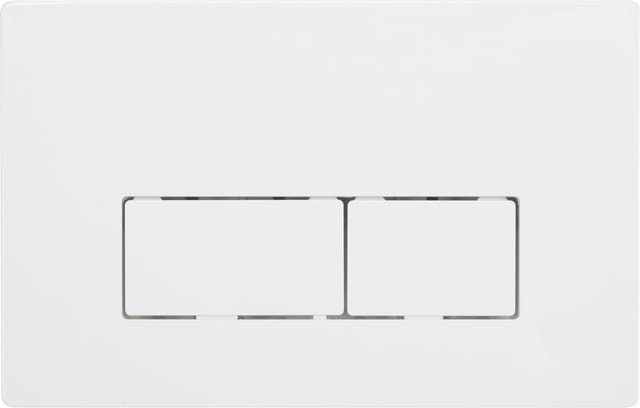 Wisa - Betätigungsplatte Basic Square weiß, Bedienung von vorne