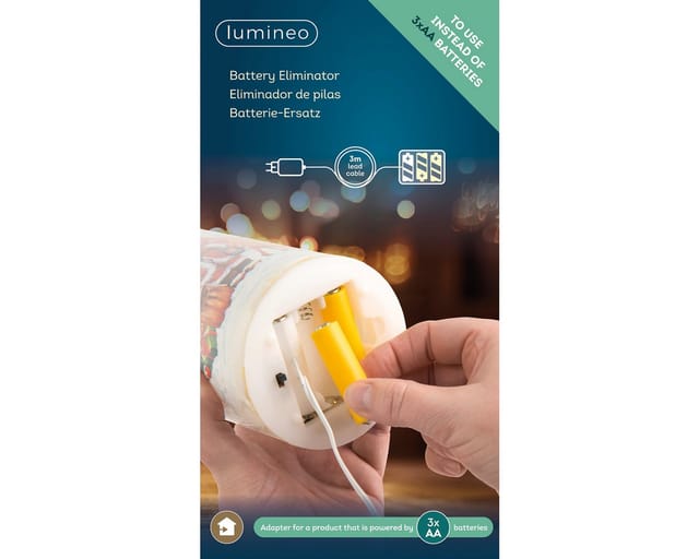 Lumineo Zubehör 4.5 Volt Batterie Adapter AA - ersetzt 3 AA Batterien