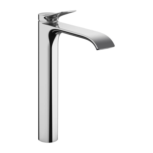 Vivenis Hoher Waschtischmischer 250 ohne Zugstange und Ablaufgarnitur, Wasserfallauslauf, Chrom (75042000) - Hansgrohe