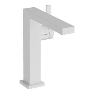 Tecturis e - Waschtischarmatur mit Push-Open-Ablaufgarnitur, CoolStart, EcoSmart, weiß matt 73040700 - Hansgrohe