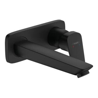 Logis - Unterputz-Waschtischarmatur, mit Ablaufgarnitur, EcoSmart, schwarz matt 71220670 - Hansgrohe