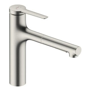 Zesis M33 - Spültischarmatur mit ausziehbarer Brause, Edelstahloptik 74822800 - Hansgrohe