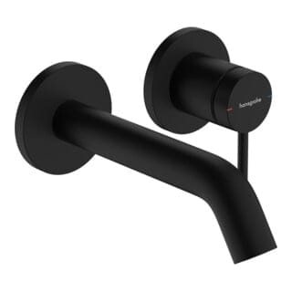 Tecturis s - Unterputz-Waschtischarmatur, mit Ablaufgarnitur, 2-Loch-Montage, EcoSmart, schwarz matt 73350670 - Hansgrohe