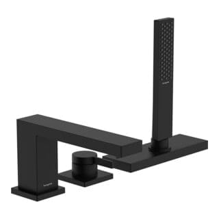 Tecturis e - Badewannenarmatur für Wannenrand, 3-Loch-Montage, sBox, schwarz matt 73443670 - Hansgrohe