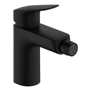 Logis - Bidetarmatur mit Ablaufgarnitur, schwarz matt 71200670 - Hansgrohe