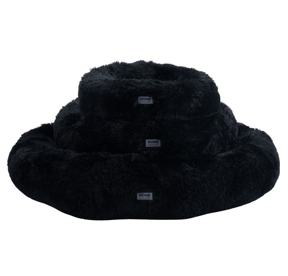 Home Deluxe - Haustierbett muffin Farbe: Schwarz, Größe: s Tierbett Haustierbett Katzenbett Hundebett
