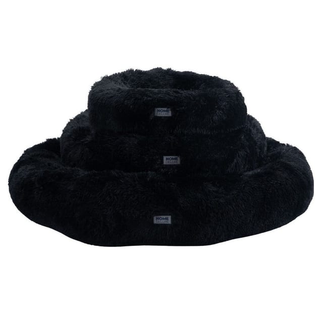 Home Deluxe - Haustierbett muffin Farbe: Schwarz, Größe: s Tierbett Haustierbett Katzenbett Hundebett