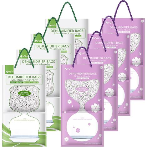 Hängende Luftentfeuchterbeutel, 8 Stück, Anti-feuchtigkeits-säckchen Mit Lavendel Und Grüntee, Für Schränke, Autos, Badezimmer, Schuhschränke, Mit Anti-schimmel-wirkung