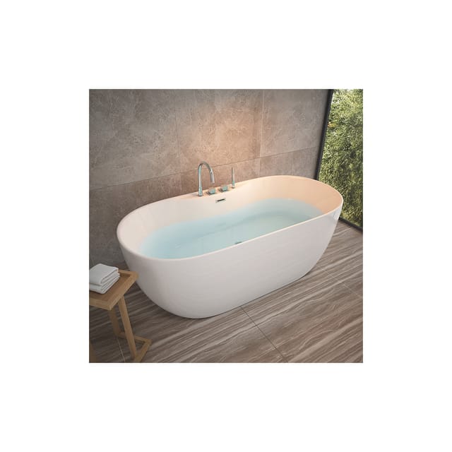 Home Deluxe - Badewanne mit Armatur leni - 170 x 80 cm Badewanne Acryl-Badewanne Badewanne-Mit-Armatur