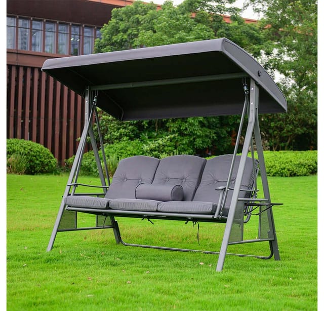 Abdeckung für Hollywoodschaukel descanso - 198 x 125 x 179 cm Schwarz Regenschutzplane Regenabdeckung Für Hollywoodschaukel - Home Deluxe