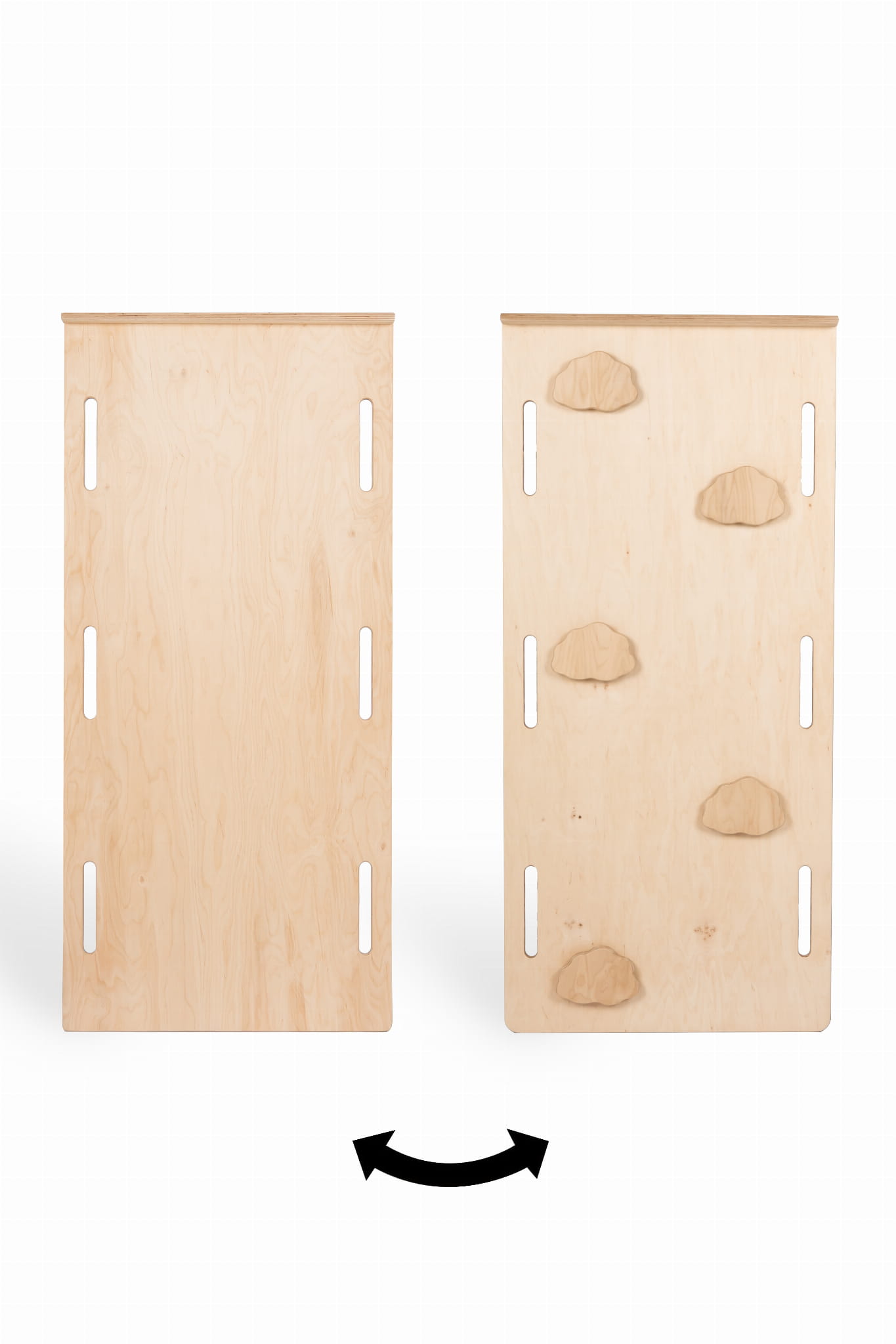 2-in-1-rutsche/kletterwand „clouds“ Für Den Montessori Xxl-schaukelstuhl – Aus Holz