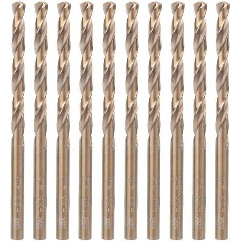 10 Stück Hss-spiralbohrer (hochgeschwindigkeitsstahl) Für Edelstahl, Eisenplatten Und Holz (2,5 Mm)
