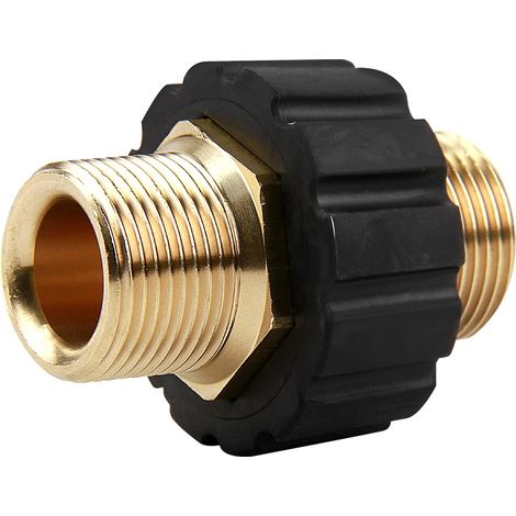 M22 X 1,5 Doppel-außengewindeadapter Für Hochdruckreiniger, Kompatibel Mit Hd/hds, Robuste Schnellkupplung Aus Messing, 14 Mm Innendurchmesser