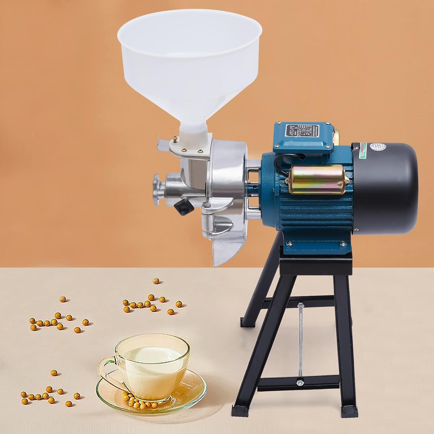Elektrisch Getreidemühle, 2200w Kornmühle Schrotmühle Zerkleinerer Grain Mill Mit Trichter Für Weizen Reis Mais, 40kg/h Getreidemühle Elektrische, Elektrische Getreidemühlen